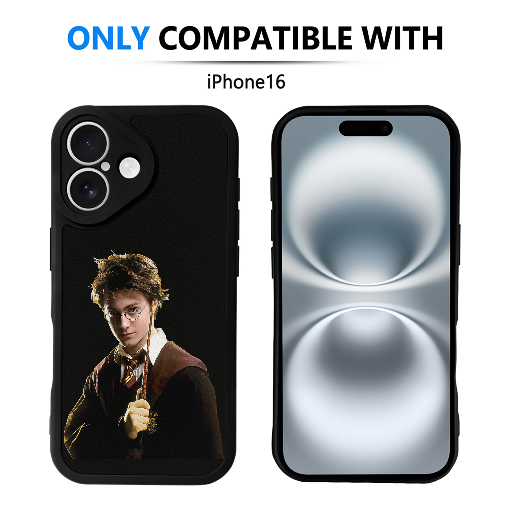 （画像用） Harry Potter ハリー・ポッターシリーズ 【iPhone 16シリーズ対応】シリコンスマホケース（レザー調） 材質：シリコン